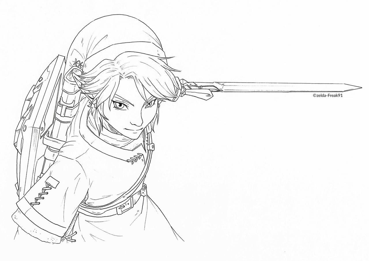 Link in ink by zelda-Freak91 on DeviantArt