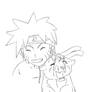 Naruto and Gin Lineart