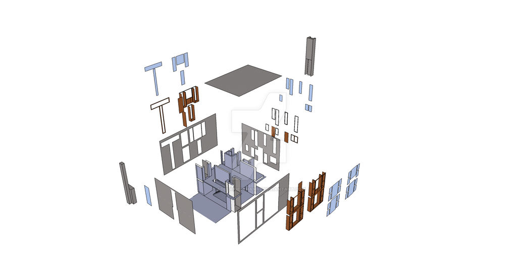 Exploded Axonometric Table Exploded Axonometric by AdelaideJehanne on DeviantArt