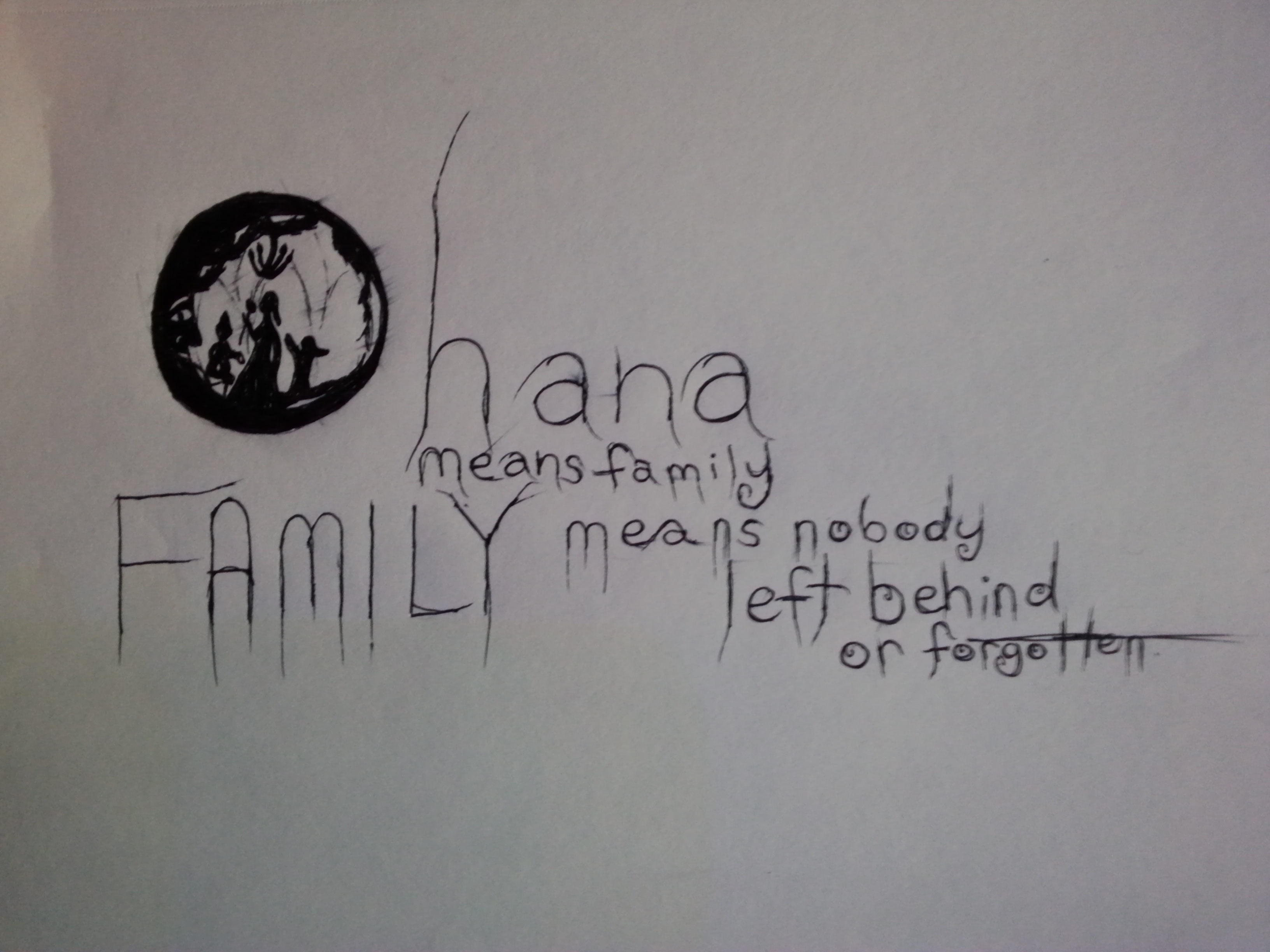 Ohana Tattoo Draw Out