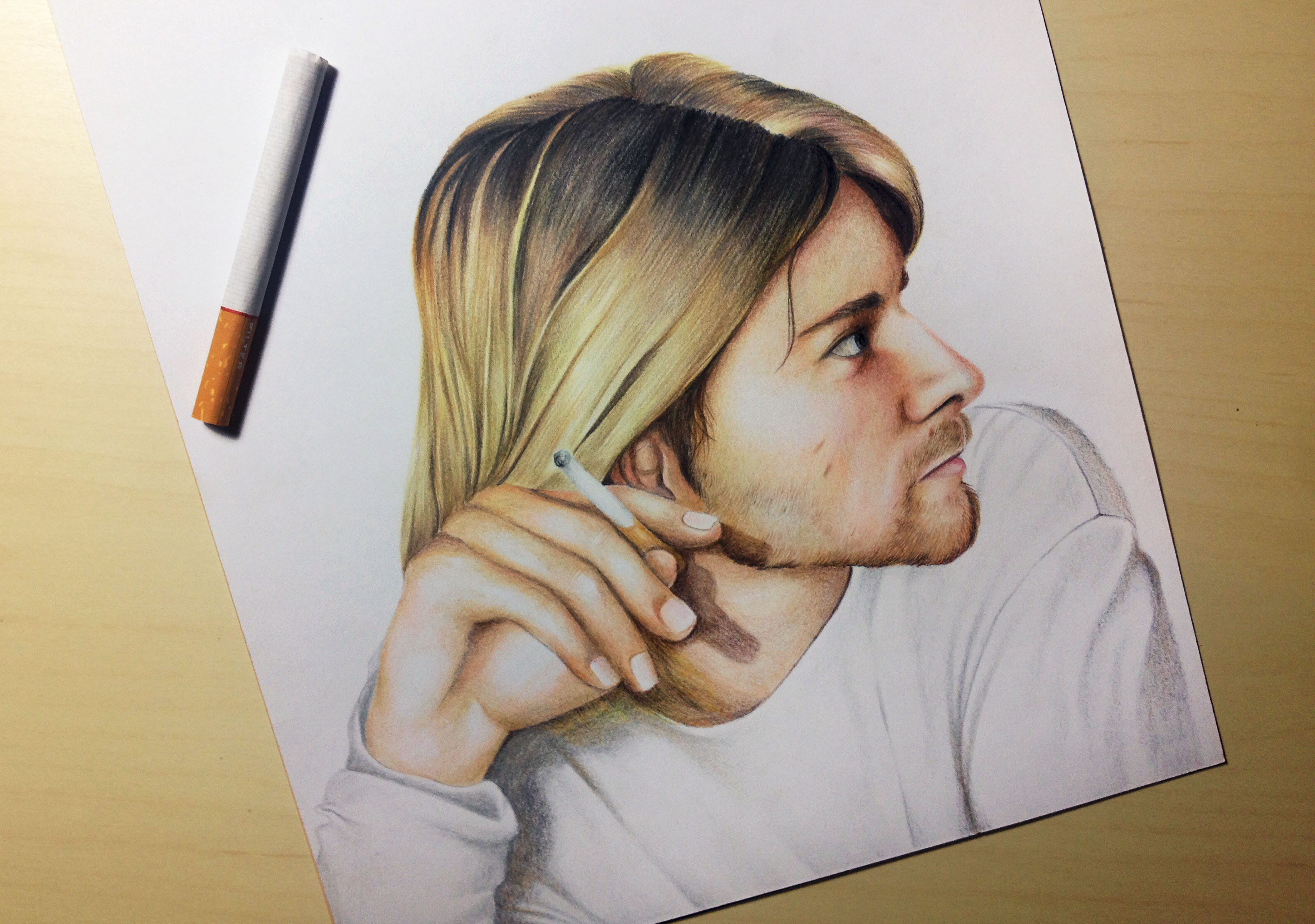 Kurt Donald Cobain with his Cigarette