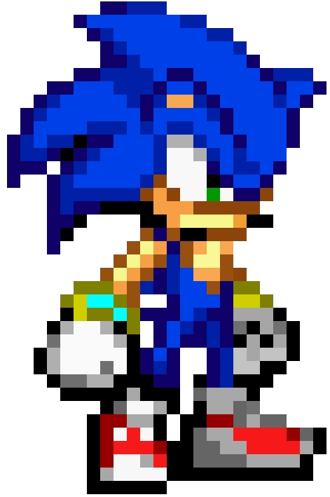 Sonic - Sonic Pixel Sprite Sheet Transparent PNG - 840x870 - Free