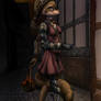 Cyberpunk Raccoon girl