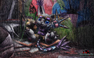 Gatomon Cyberpunk - traditional version