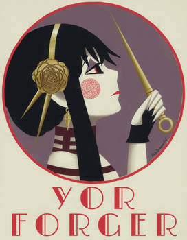 Yor Forger Art Deco Poster