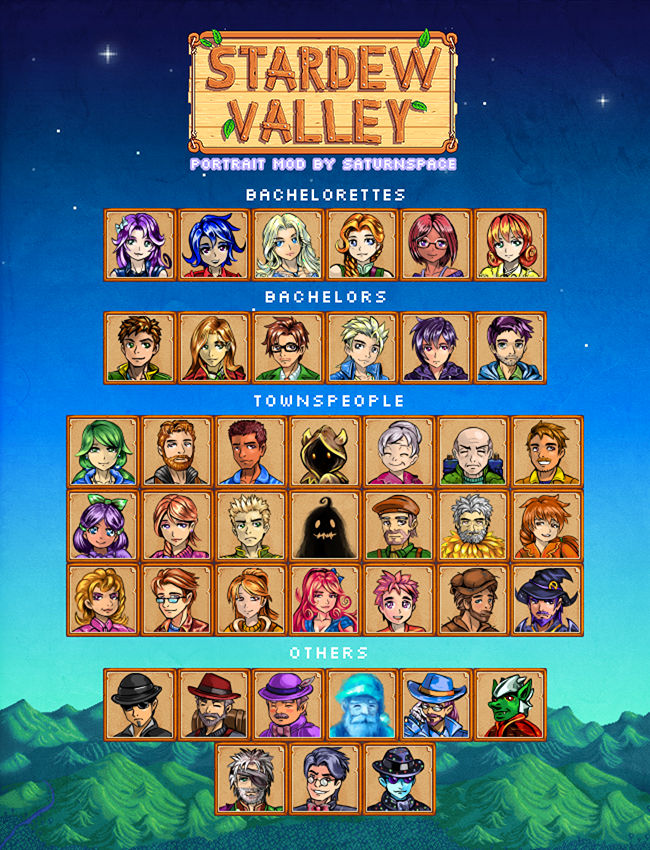 Stardew Valley All Villager Portraits Mod By Saturnspace On Deviantart Stardew Valley All Villager Portraits Mod By Saturnspace On Deviantart