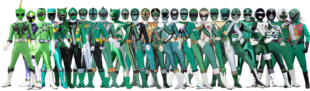 Super Sentai All Green by omphramz on DeviantArt