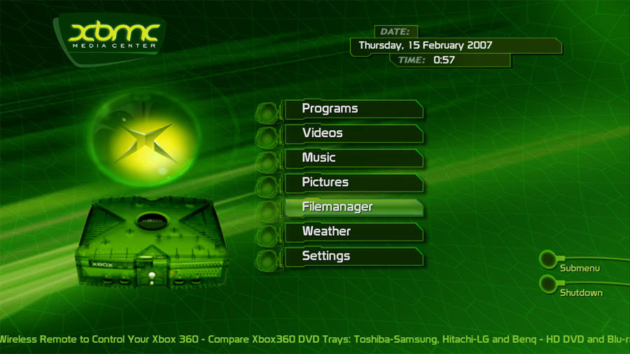 Xbox Classic - XBMC Skin by Blackbolt on DeviantArt