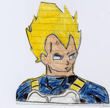 SS Vegeta Hand Draw and Color