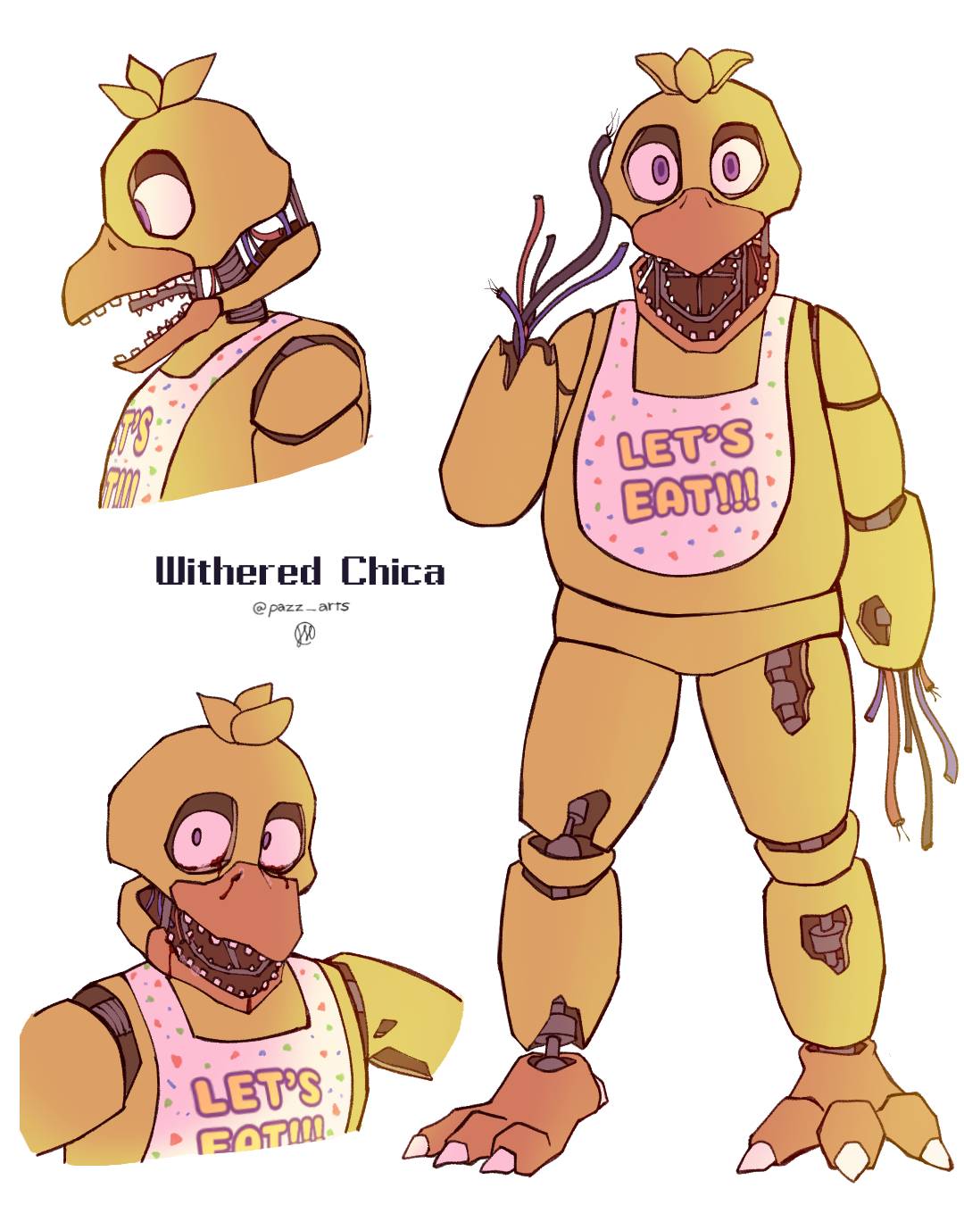 Withered Chica by PazzArts on DeviantArt