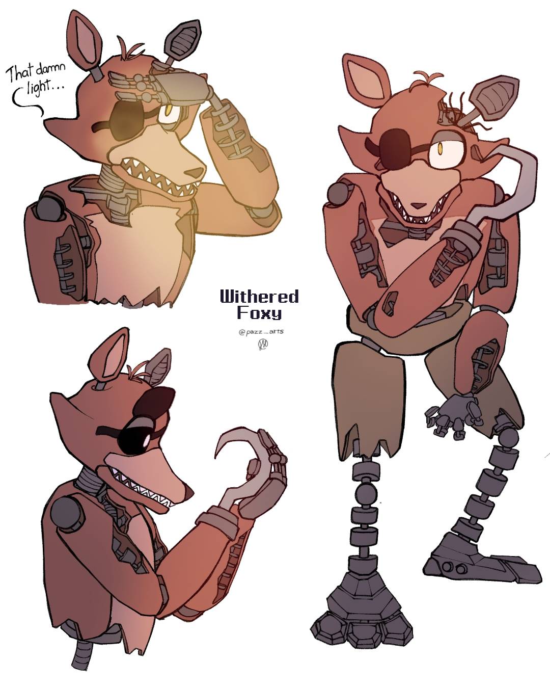 FNaF Withered Foxy  Fnaf, Foxy, Deviantart