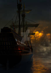 Spanish-galleon-in-the-night