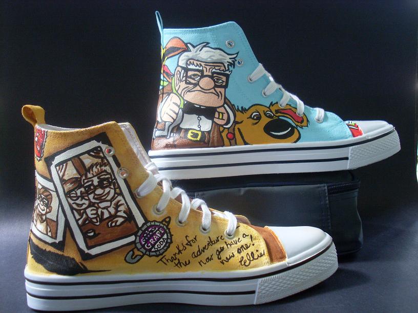 Custom Disney Pixar UP Shoes Russel Dug Carl Ellie