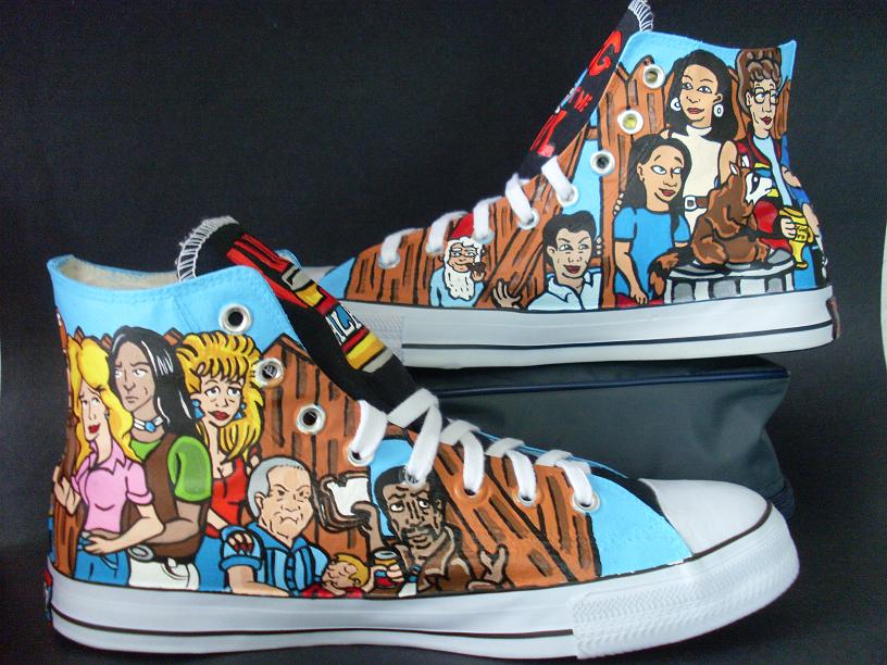 Custom King of the Hill shoes Hank Peggy Bobby