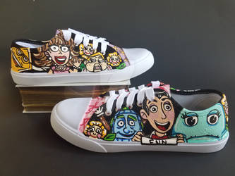 Pee-wee's Playhouse Hand Painted Shoes