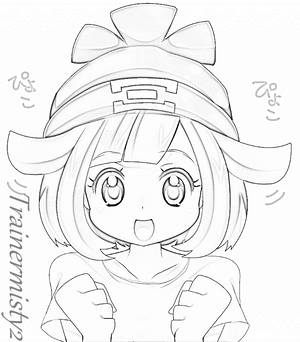 Pokemon Sun and Moon female character[sketch]