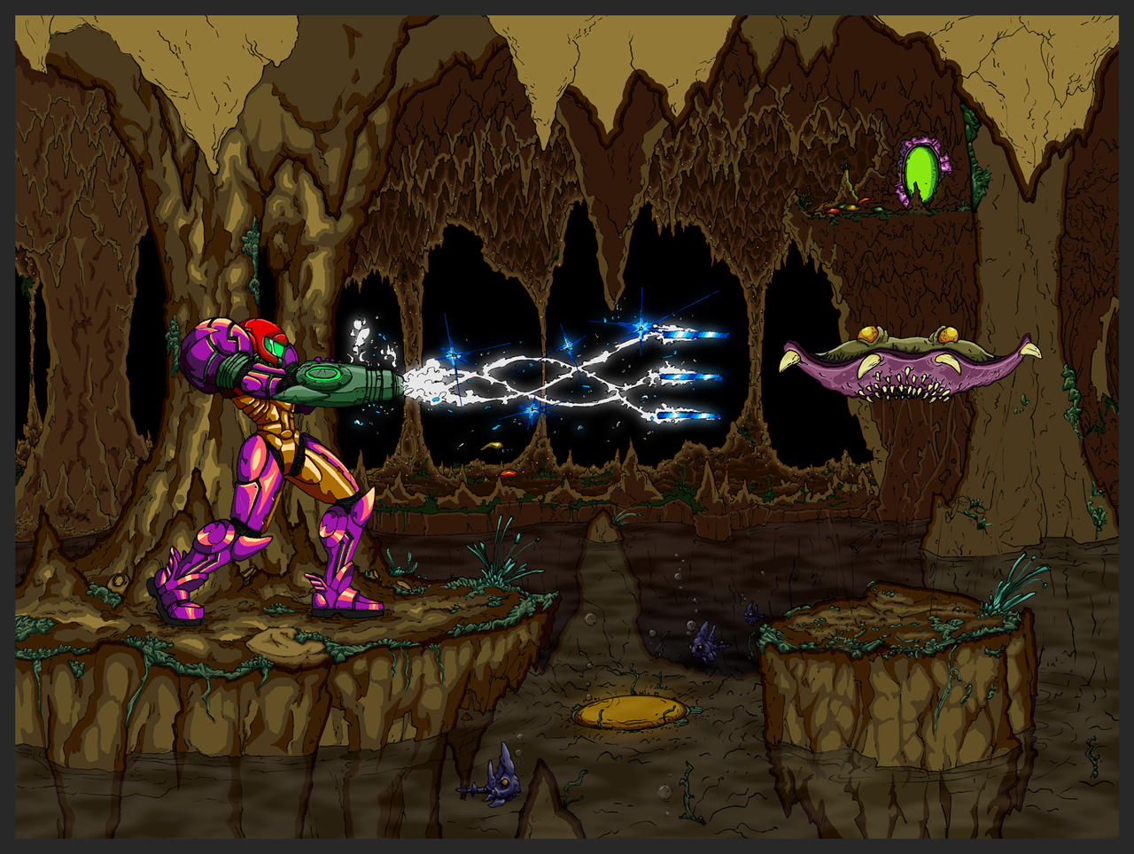 Maridia Spring Ball Super Metroid - Maridia scene - WORK IN PROGRESS by SpaghettiOh on ...