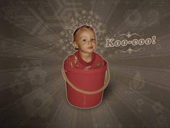 kid in a bucket