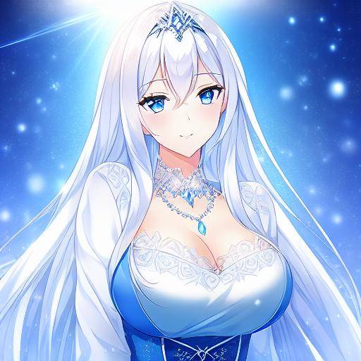 Premium AI Image  An anime girl with long flowing hair and a