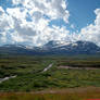 stream and mountains