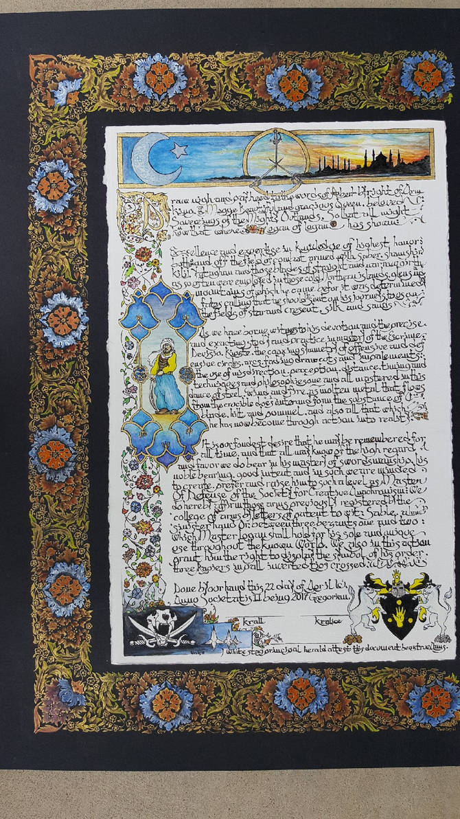 Turkish Scroll Turkish Style award Scroll by Hylandair on DeviantArt