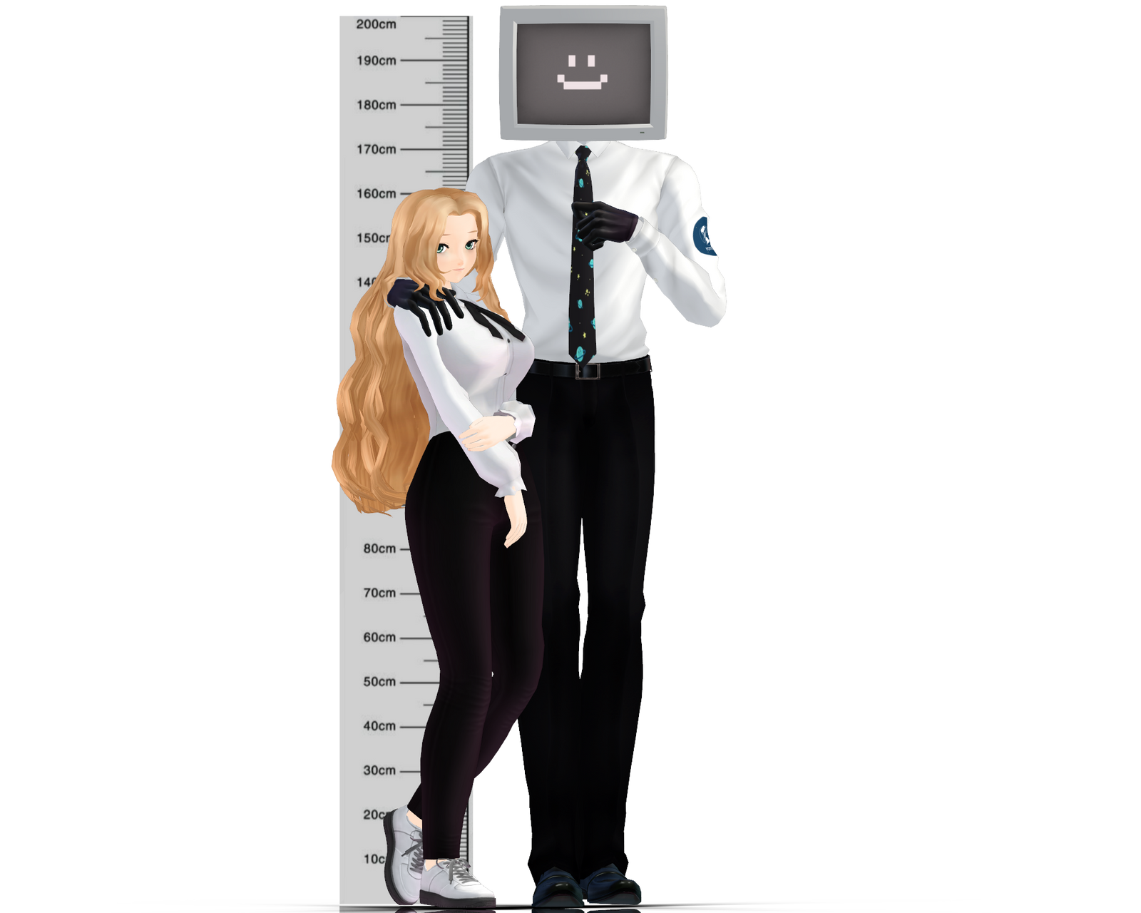 MMD height. Krista and Pike by KlaidAstoria on DeviantArt