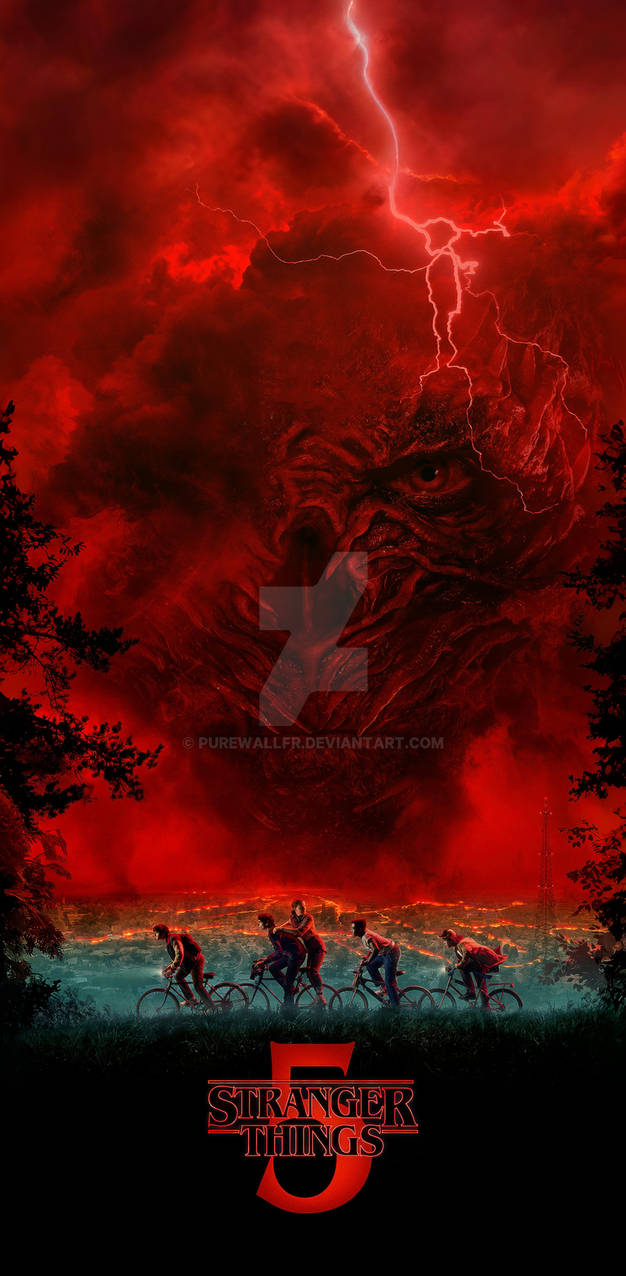 Stranger Things Red Blocks Stranger Things Season 5 Red Storm Wallpaper by PurewallFR on DeviantArt