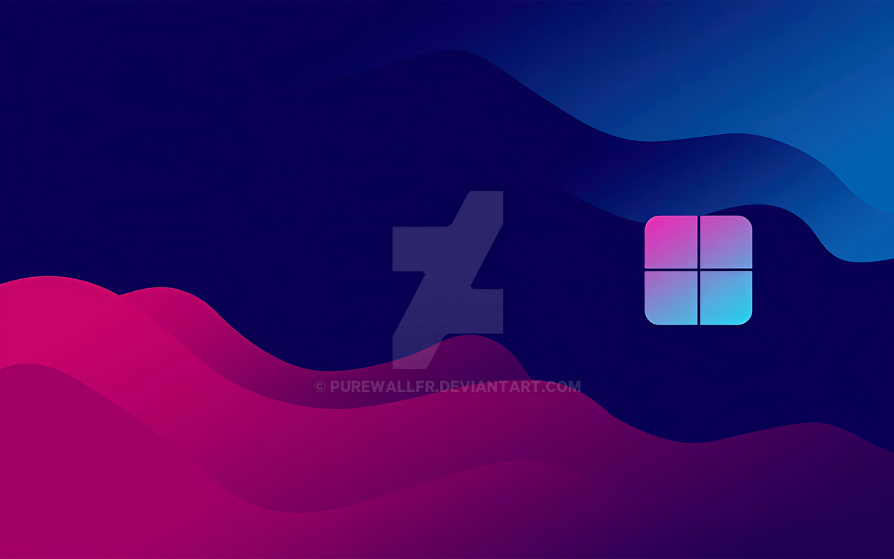 Windows 11 4K Wallpaper Minimal Blue Pink Abstract by PurewallFR on ...