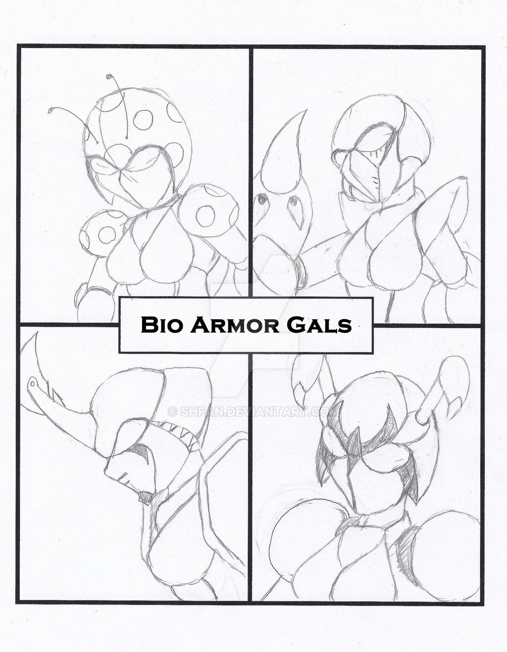 Insect Armor Deviantart Bio Armor Bug Gals by SHFan on DeviantArt