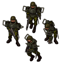 Exo Soldier 1 Bldender render.