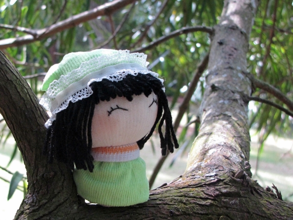 Sock doll at Botanic Garden