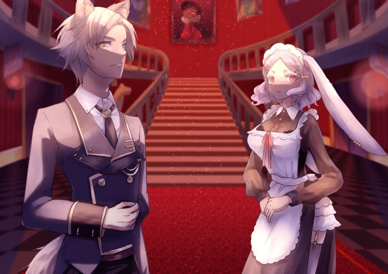 Maid Rabbit and Butler Wolf by CrazyCowK on DeviantArt