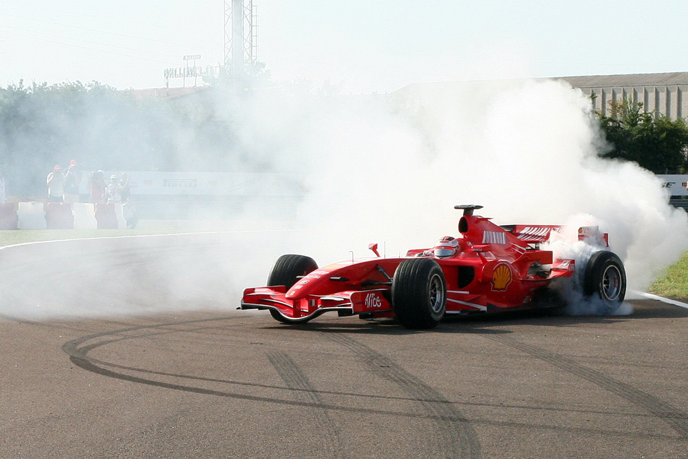 Raikkonen burnout