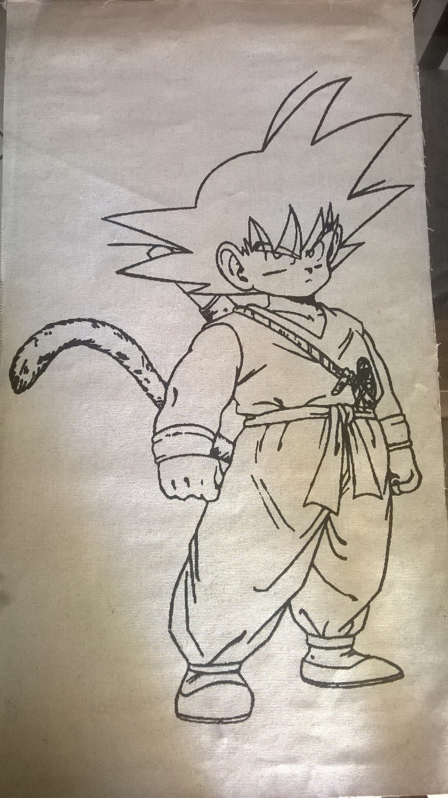 Goku desenhado em tecido by Daniel-Art4Fun on DeviantArt