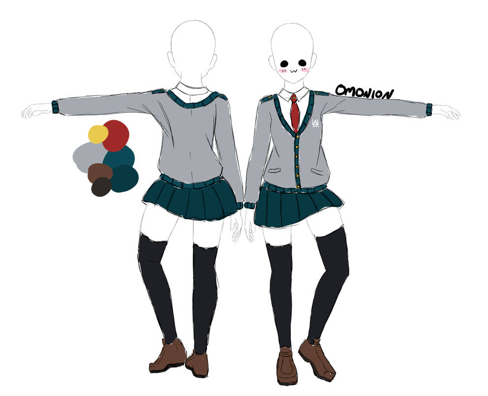 BNHA uniform - cardigan by Omonion on DeviantArt