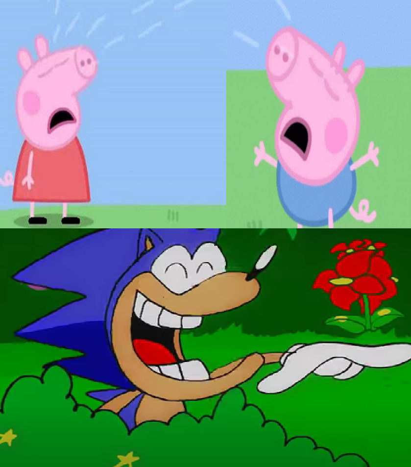 Xandrecos Sonic Laughing At Peppa Pig And George by jobekremmer3 on ...