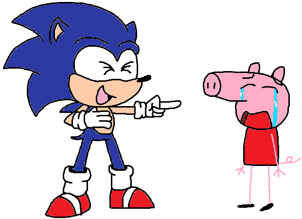 Sonic Laughing At Peppa Pig by jobekremmer3 on DeviantArt
