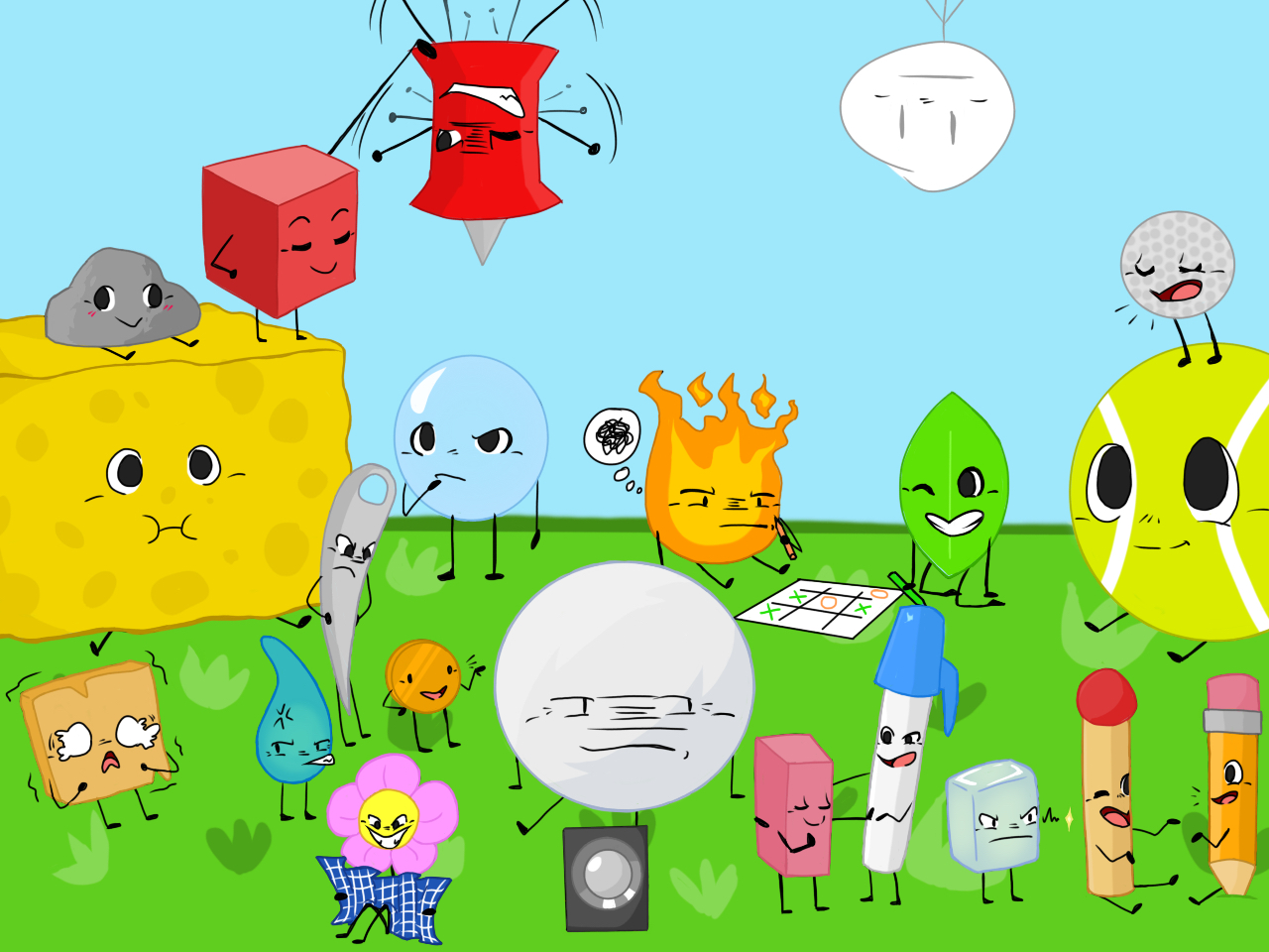 Bfdi Funeral Battle for Dream Island (The smol babies) by Redkitty50s on DeviantArt