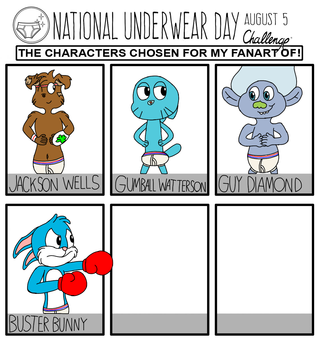 National Underwear Day Characters by xXMCUFan2020Xx on DeviantArt
