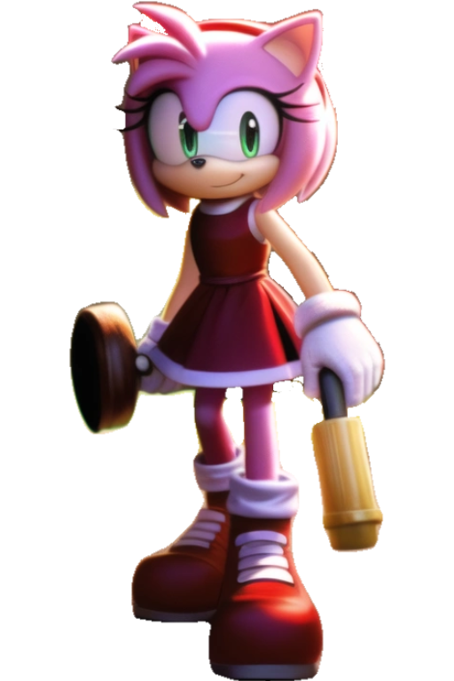 Amy Rose on hoverboard 3 Sonic the hedgehog clipart image 