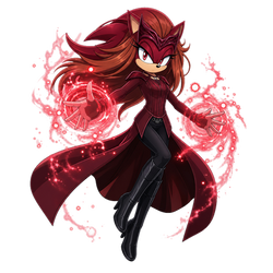 Scarlet Witch as a mobian hedgehog (MoM)
