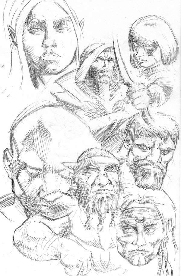 More Baldur's Gate Sketches