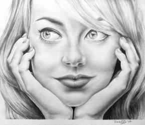Pencil Drawing of Emma Stone