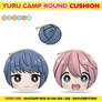 Yuru Camp Round Cushion - ShimaRin, Nadeshiko, Bun