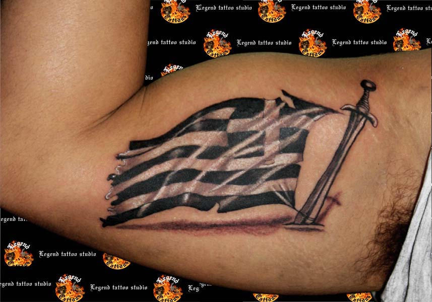 Hellenic Flag Tattoo by legendtattoo on DeviantArt.