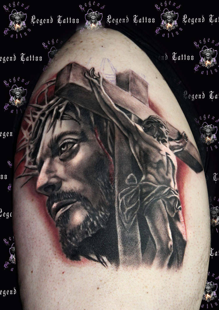 realistic jesus tattoo by legendtattoo on DeviantArt