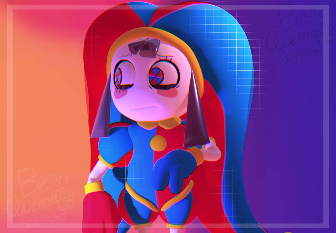 Pomni 3D model wallpaper by BeanQueenSupreme on DeviantArt