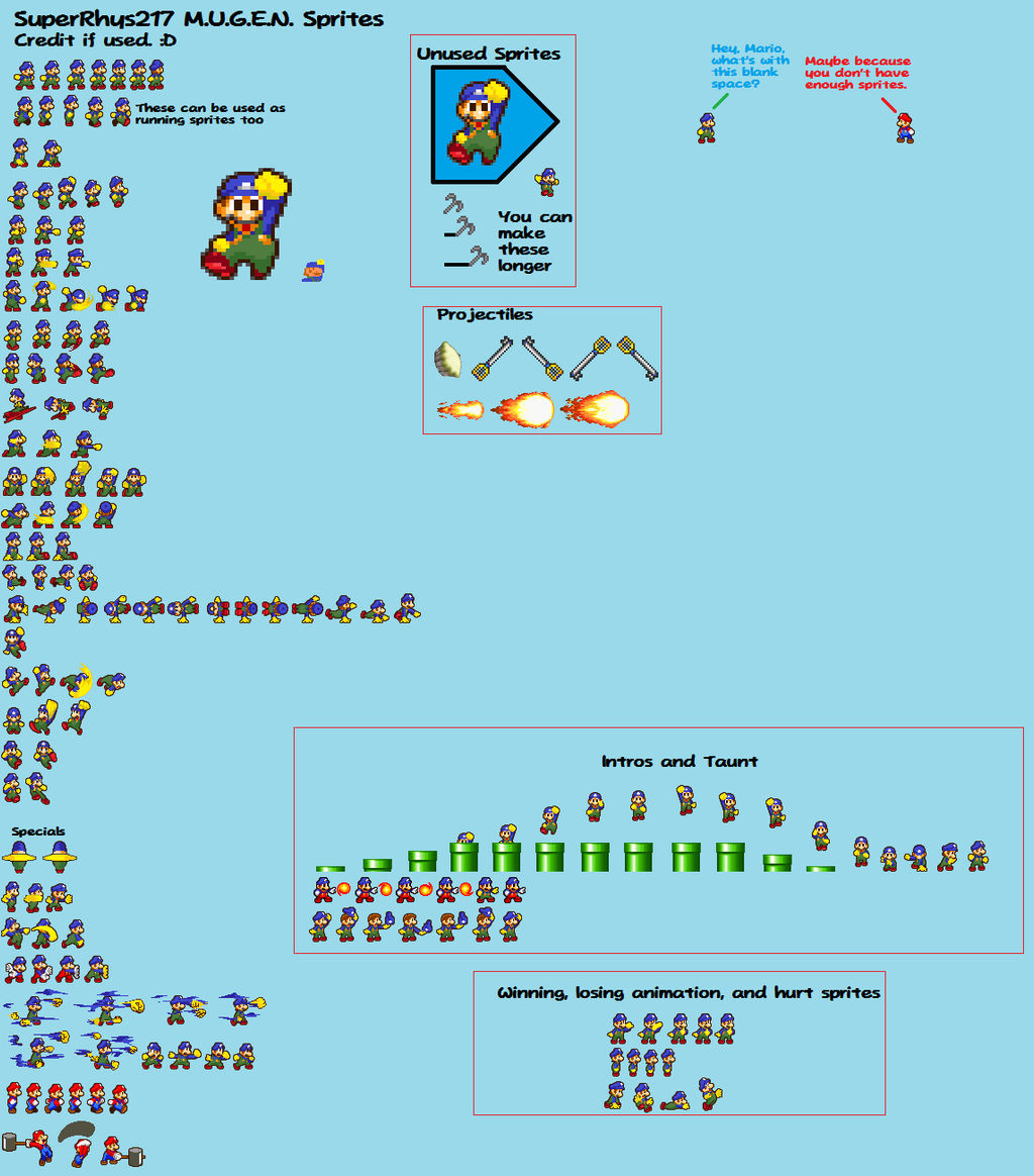 SuperRhys217 MUGEN Spritesheet