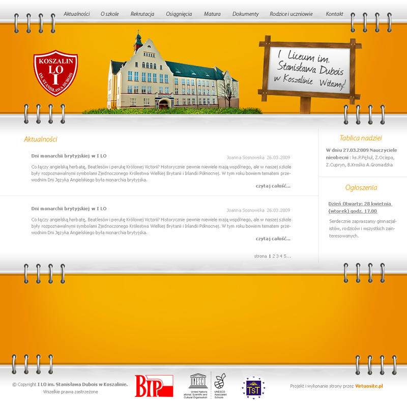 School website design