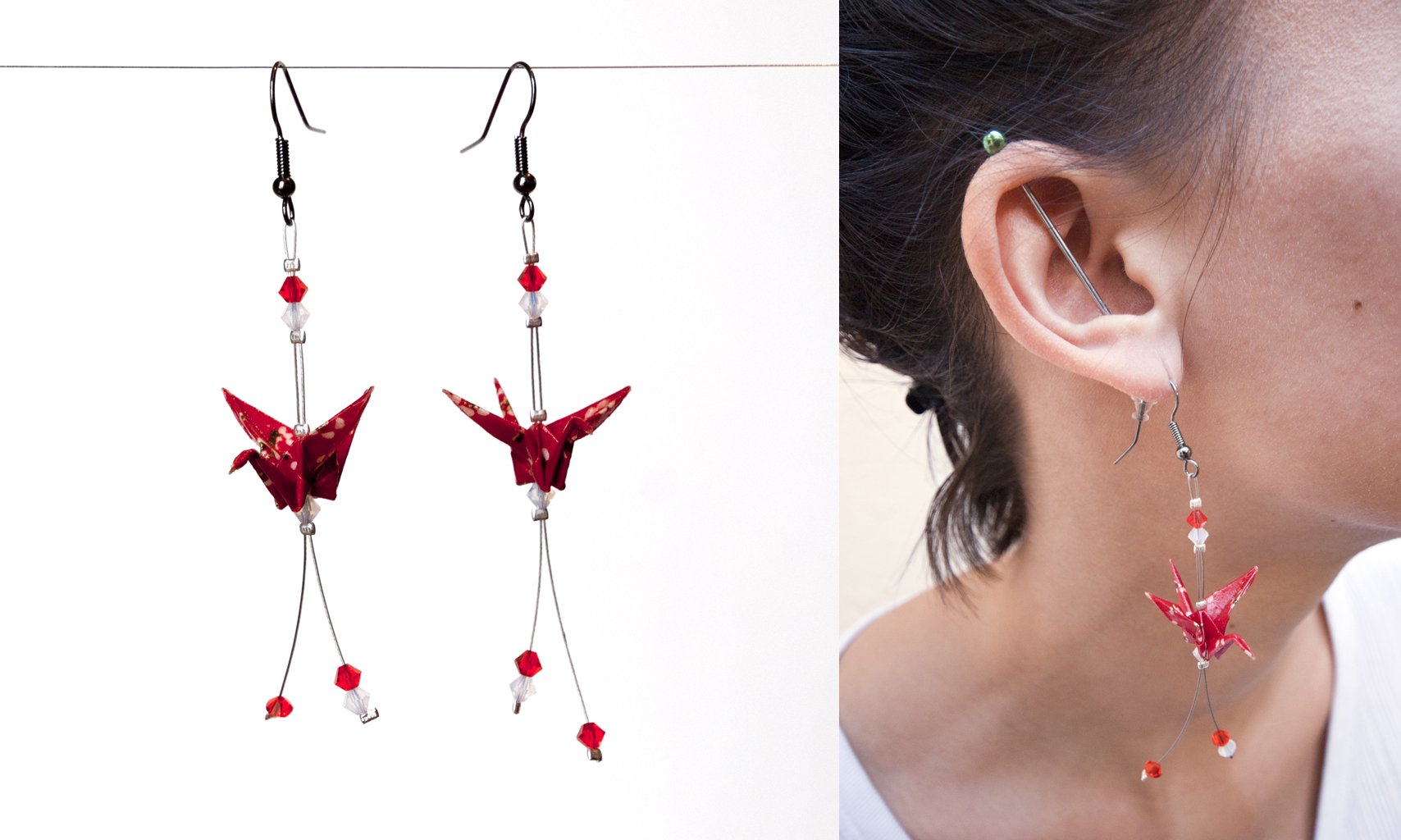 Origami Crane earrings